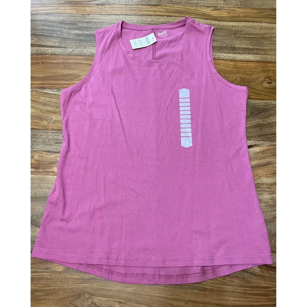 Duluth Trading‎ Co Tank Top Longtail T Large Pink Lightweight Sleeveless 53265